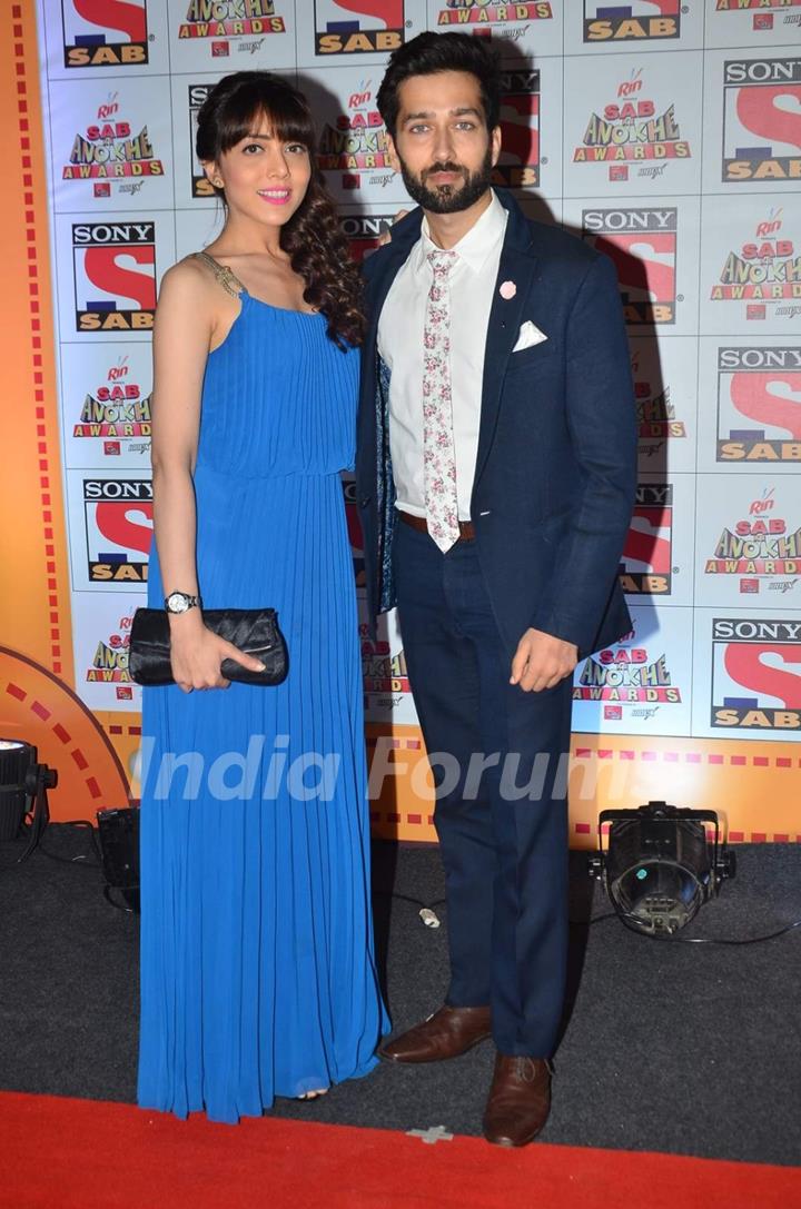 Nakuul Mehta and Jankee Parikh at SAB Ke Anokhe Awards