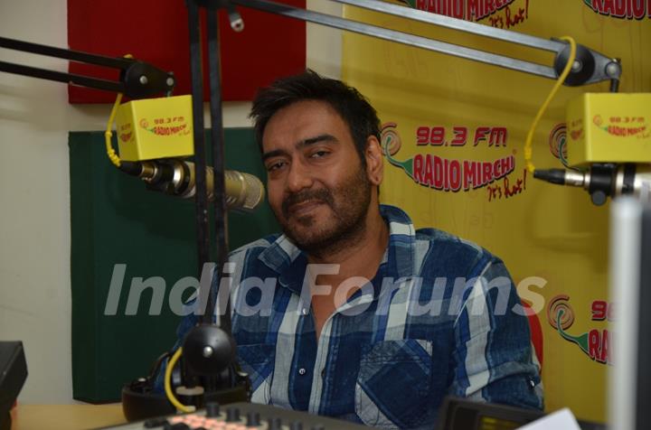 Ajay Devgn was at the Promotions of Drishyam at Radio Mirchi 98.3