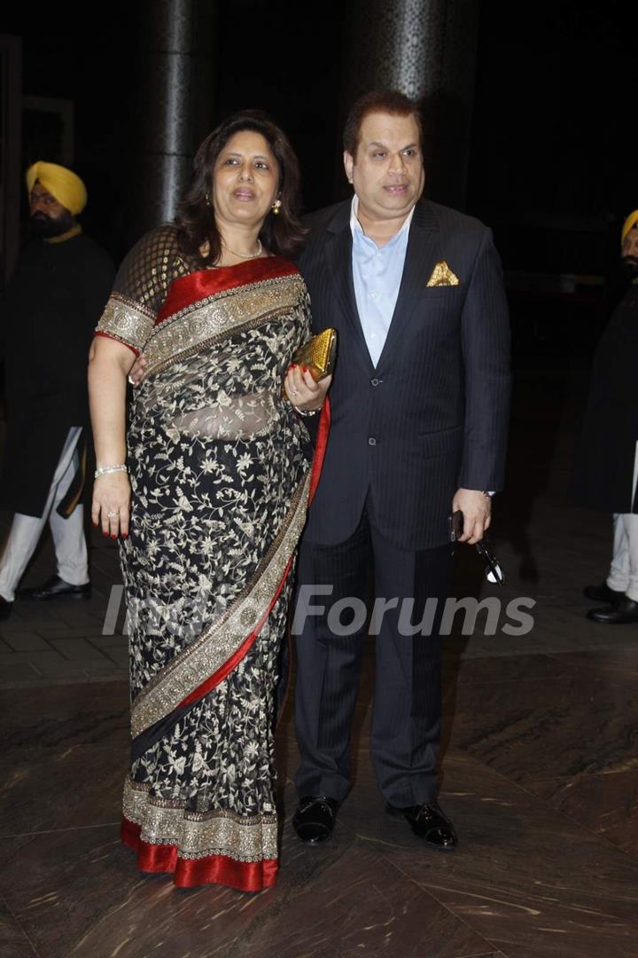 Ramesh Taurani With His Wife at Shahid - Mira Wedding Reception!