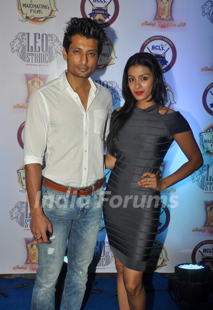 Indraneel and Barkha Bisht Sengupta at Launch of Box Cricket League Punjab