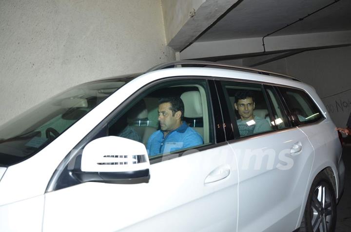 Salman Khan and Niketan Mahdok at Special Screening of Bajrangi Bhaijaan