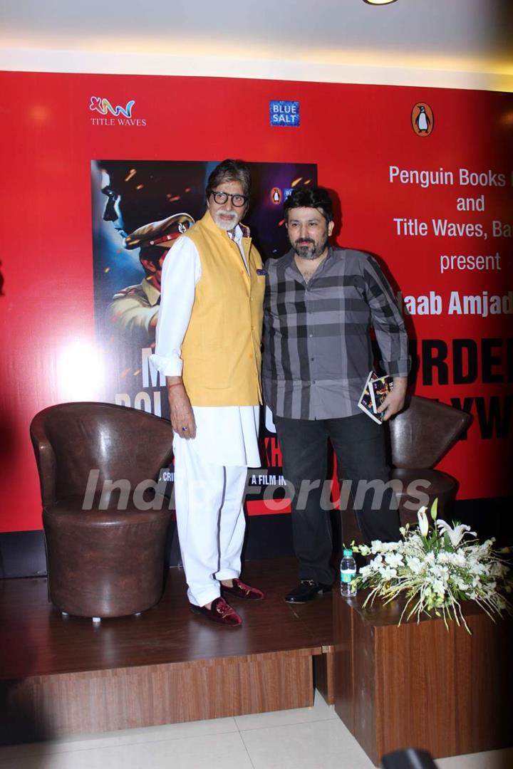 Amitabh Bachchan and Shadab Mehboob Khan at Book Launch of 'Murder in Bollywood'