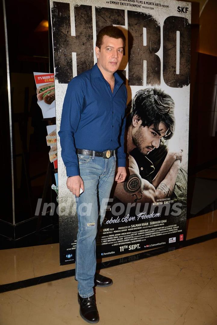 Aditya Pancholi poses for the media at the Trailer Launch of Hero