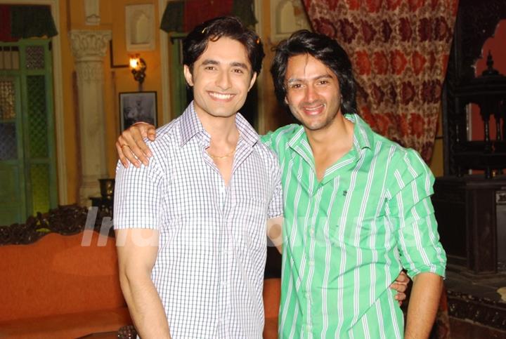 Dhruv Bhandari and Rafi Malik pose for the media at their Birthday Bash