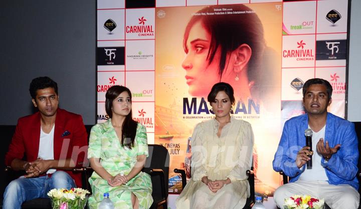 Richa Chadda, Neeraj Ghaywan, Shweta Tripathi and Vicky Kaushal at Press Conference of Masaan