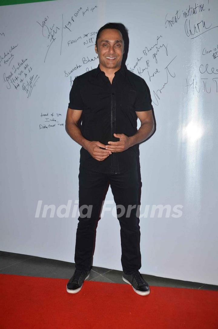 Rahul Bose poses for the media at the Pro Kabaddi Match