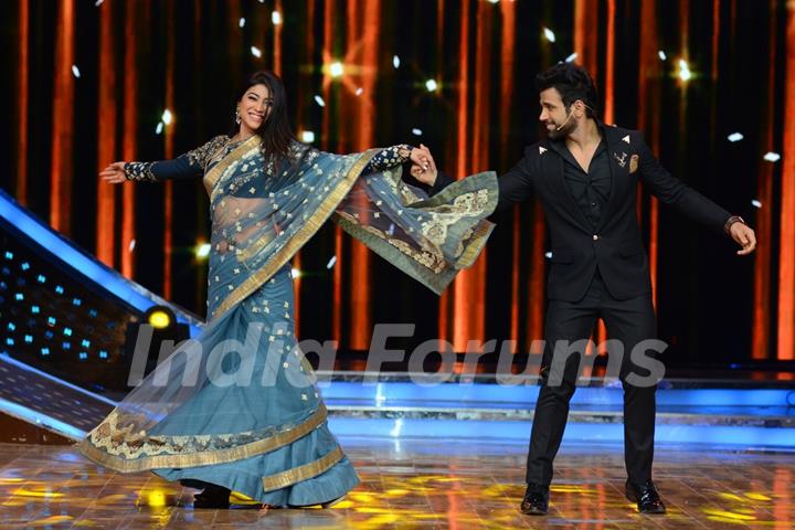 Shriya Saran and Rithvik Dhanjani perform at the Promotions of Drishyam on Nach Baliye 7