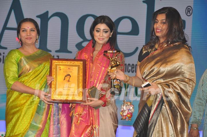 Shabana Azmi and Shriya Saran at TSR Tv9 National Awards