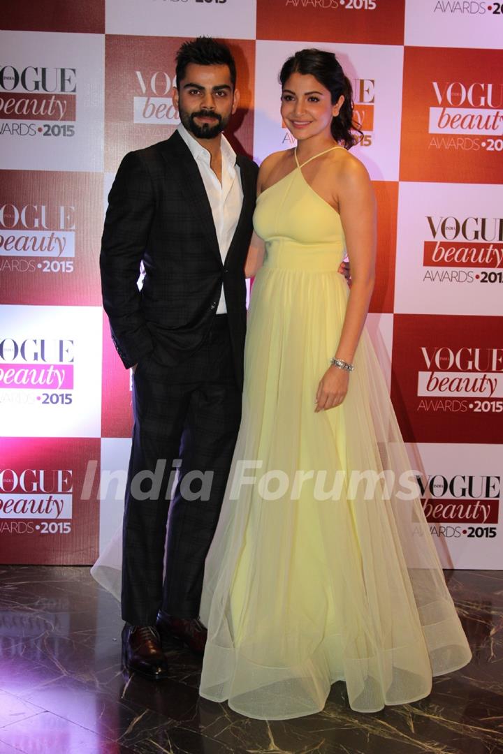 Virat Kohli and Anushka Sharma at Vogue Beauty Awards