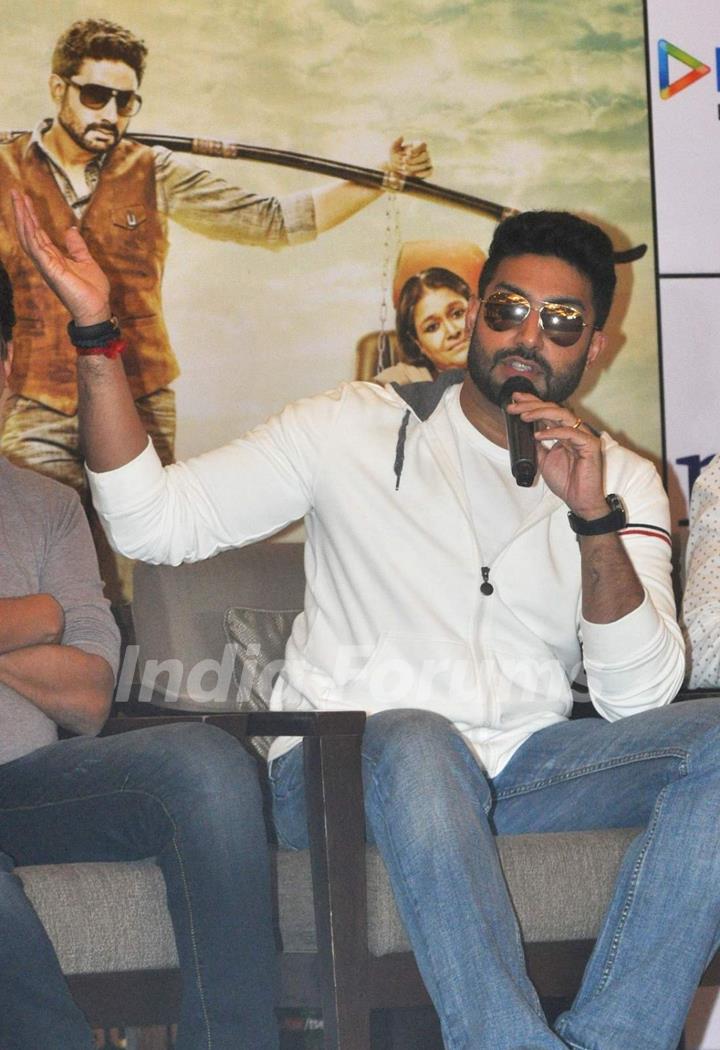 Abhishek Interacts with Media During Promotions of All is Well at Kolkata