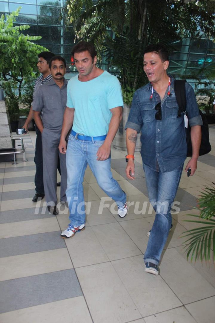 Sohail Khan and Kabir Sadanand Snapped at Airport