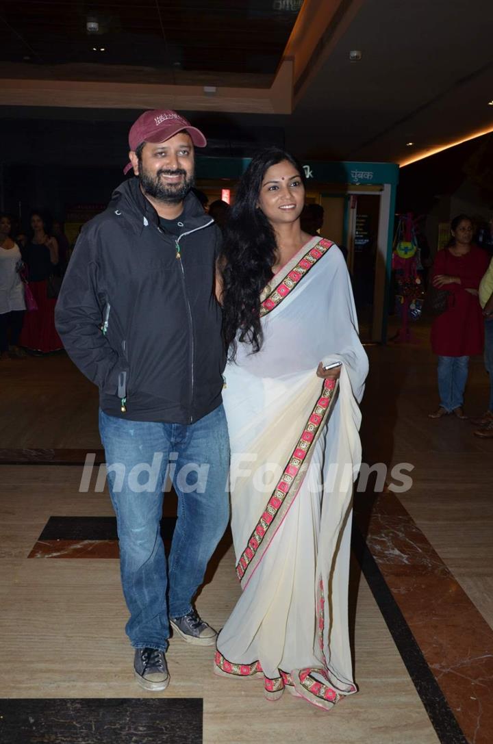 Usha Jadhav at Premiere of Marathi Movie 'Manatlya Unhat'