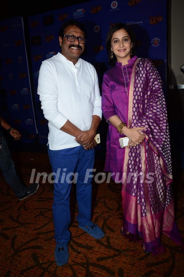 Vijay Patkar and Mrunal Kulkarni at Music Launch of Marathi Movie 'Dholki'