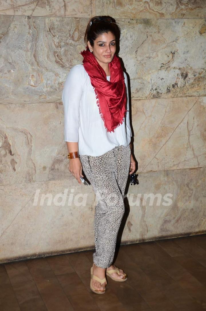 Raveena Tandon at Screening of Drishyam