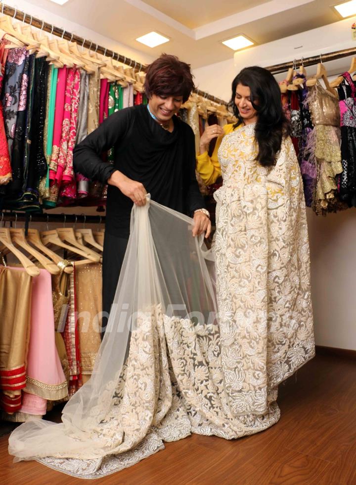 Rohhit and Bhagyashree at the New Collection Preview