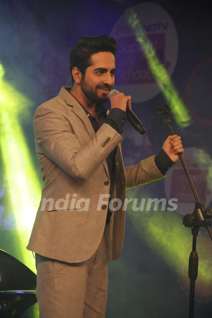 Ayushmann Khurrana at Launc of Coca-Cola India & NDTV Support My School Initiative