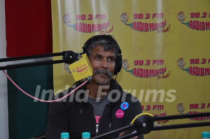 Milind Soman at Radio Mirchi