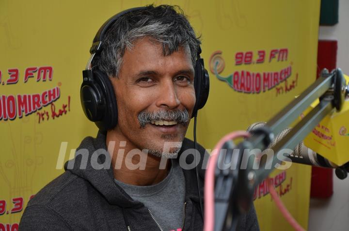 Milind Soman at an interaction at Radio Mirchi