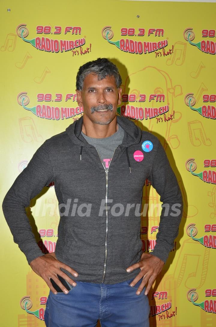 Milind Soman at Radio Mirchi