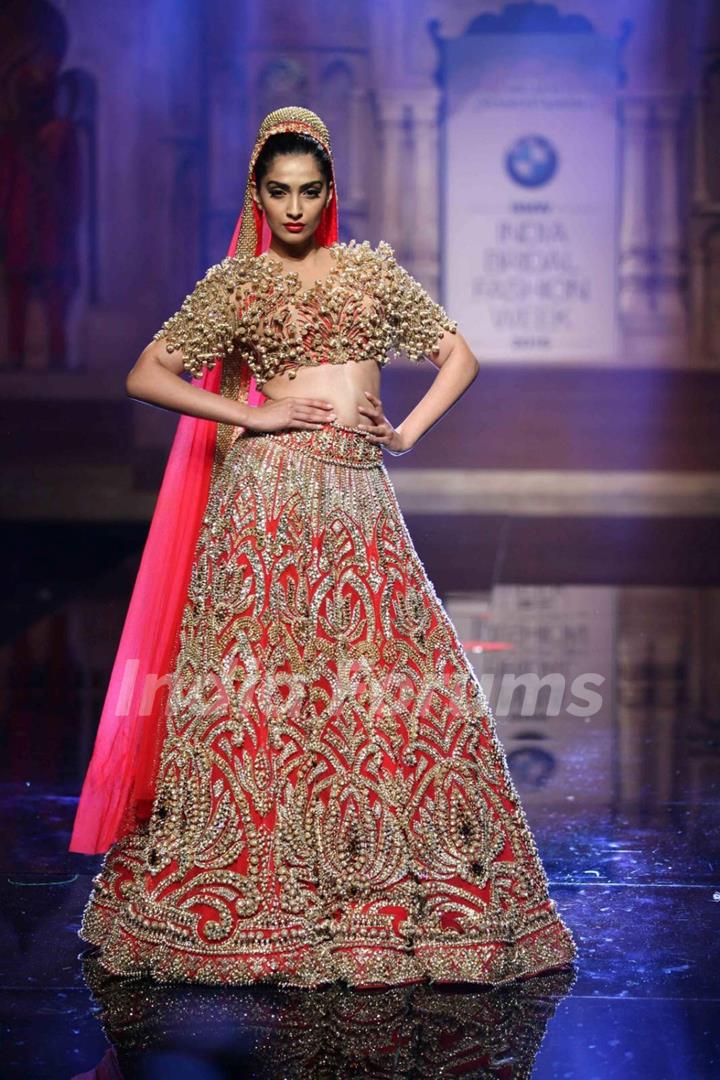 Sonam Kapoor Walks the Ramp at BMW India Bridal Fashion Week