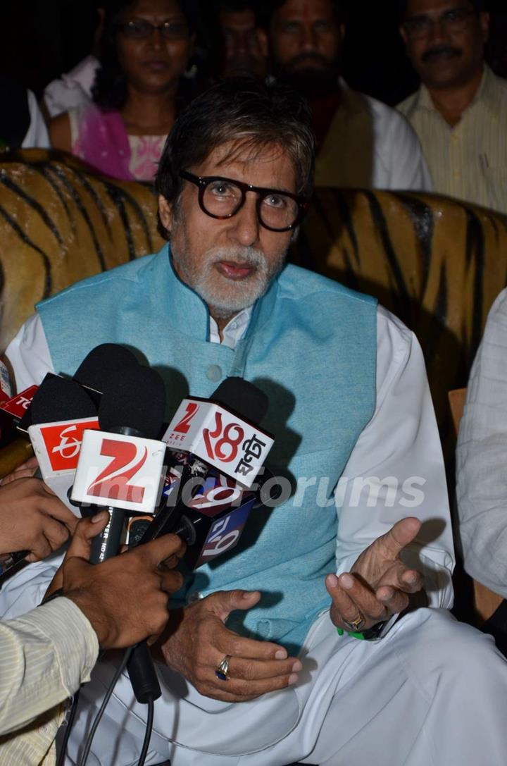 Big B at Save The Tiger Campaign