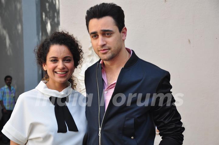 Kangana Ranaut and Imran Khan for Promotions of Katti Batti at Mehboob Studio