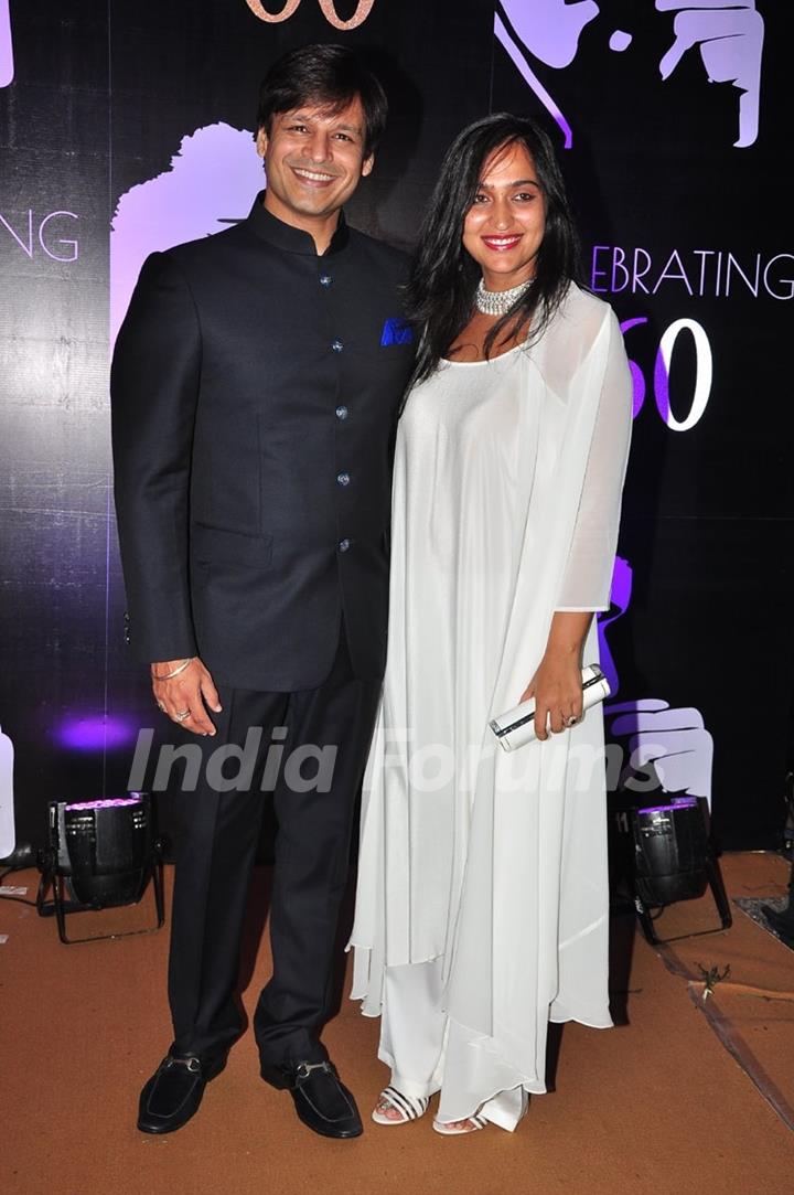 Vivek Oberoi With His Wife at Chiranjeevi's 60th Birthday Celebrations