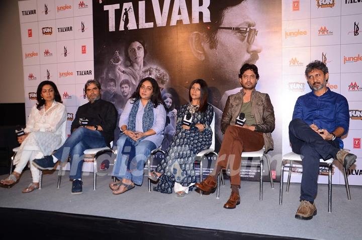 Konkona Sen, Irrfan Khan, Vishal Bhardwaj and Neeraj Kabi at  Trailer Launch of Talvar