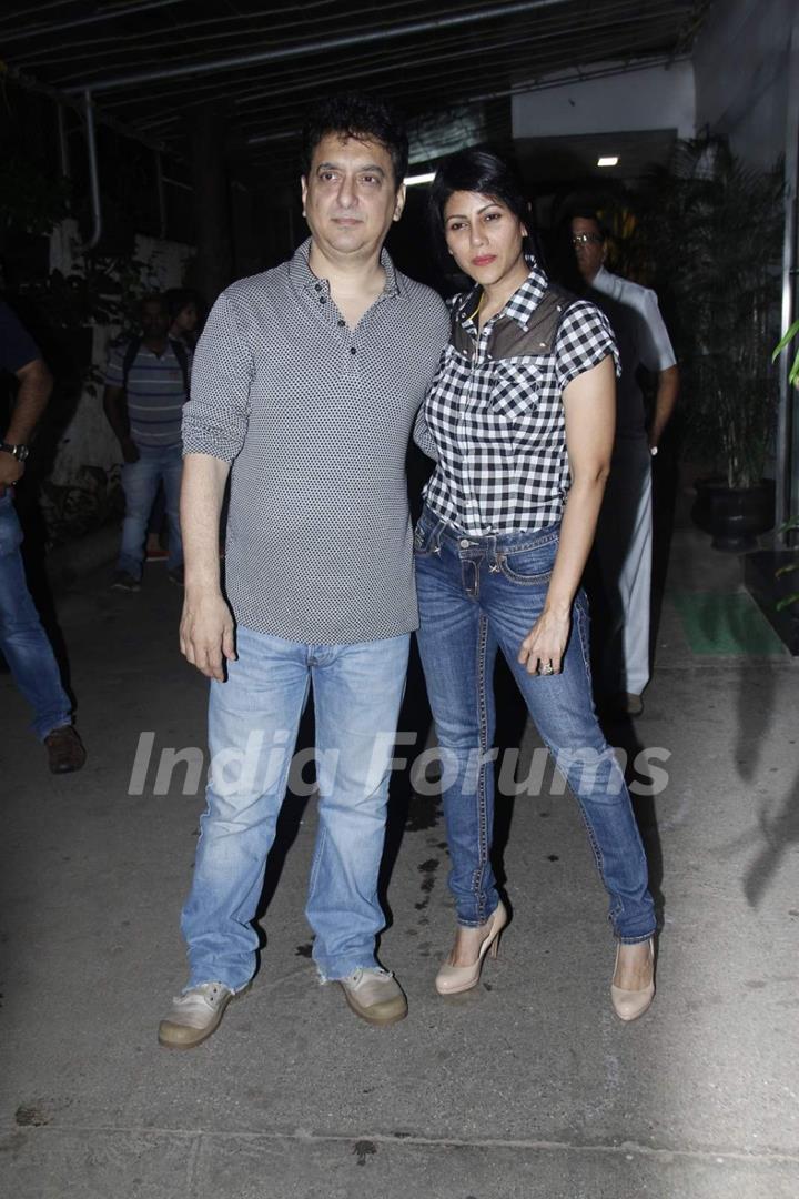 Sajid Nadiadwala With his Wife at Special Screening of Phantom