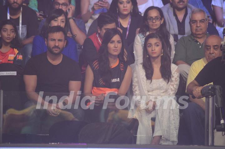 Saif Ali Khan, Katrina Kaif and Alia Bhatt Watches the Pro Kabaddi Finale