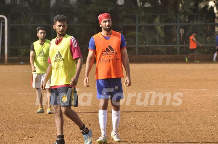 Ranbir Kapoor Snapped Practicing Soccer!