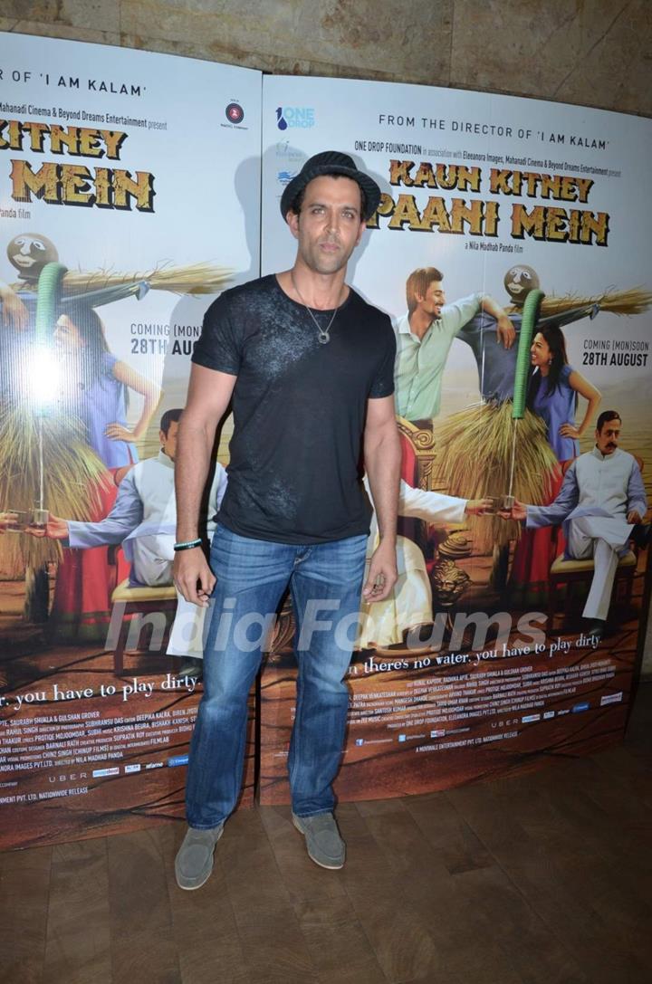 Hrithik Roshan at Special Screening of Kaun Kitney Paani Mein