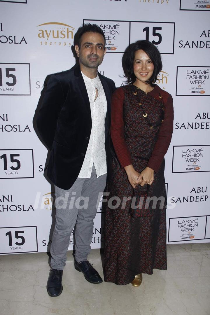 Shraddha Nigam and Mayank Anand at Lakme Fashion Week