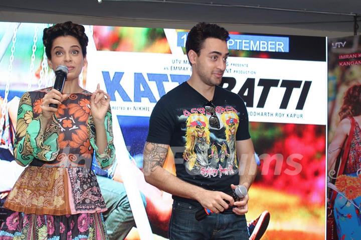 Kangana Ranaut and Imran Khan for Promotions of Katti Batti at MMK College