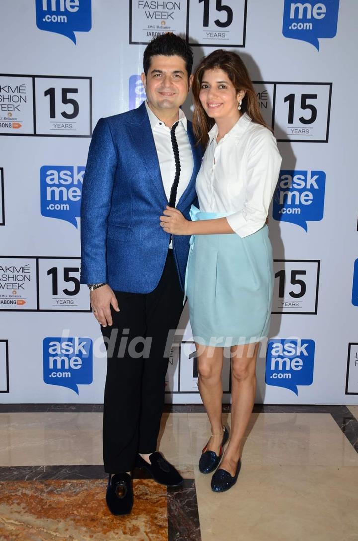 Dabboo Ratnani With His Wife at Lakme Fashion Week