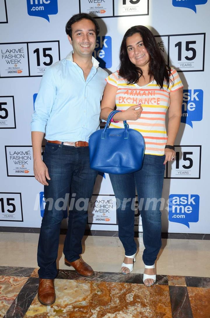 Aditya Hadkari and Divya Palat at Lakme Fashion Week