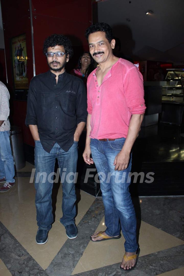 Atul Kulkarni and Umesh Kulkarni at Premiere of Marathi Movie 'Highway'