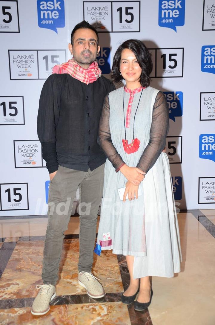 Shraddha Nigama and Mayank Anand at Lakme Fashion Week