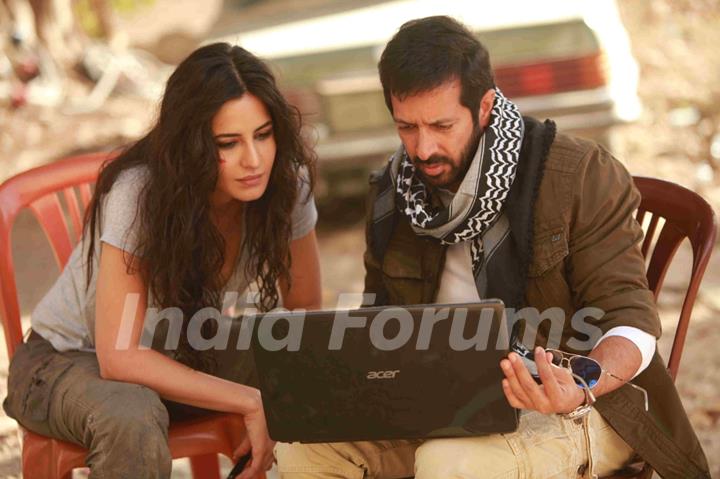 Kabir Khan and Katrina on Sets of Phantom