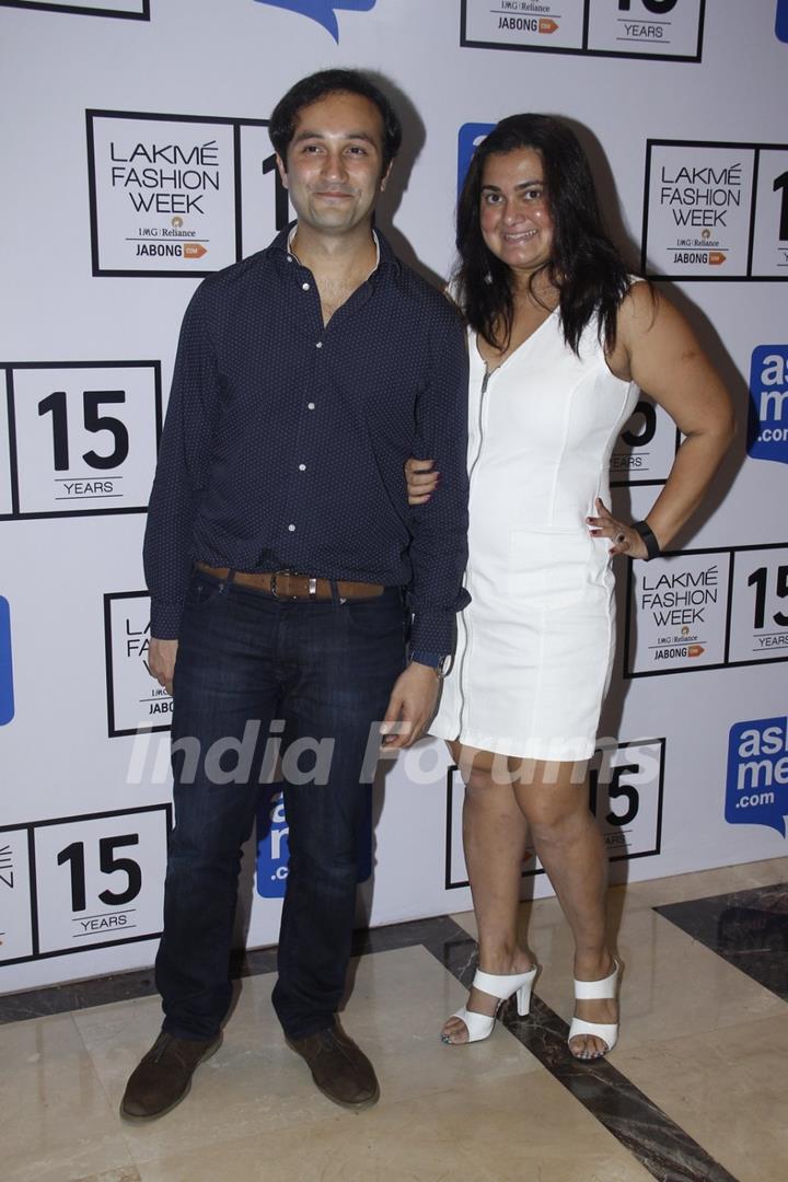 Aditya Hatkari and Divya Palat at Lakme Fashion Week Day 3