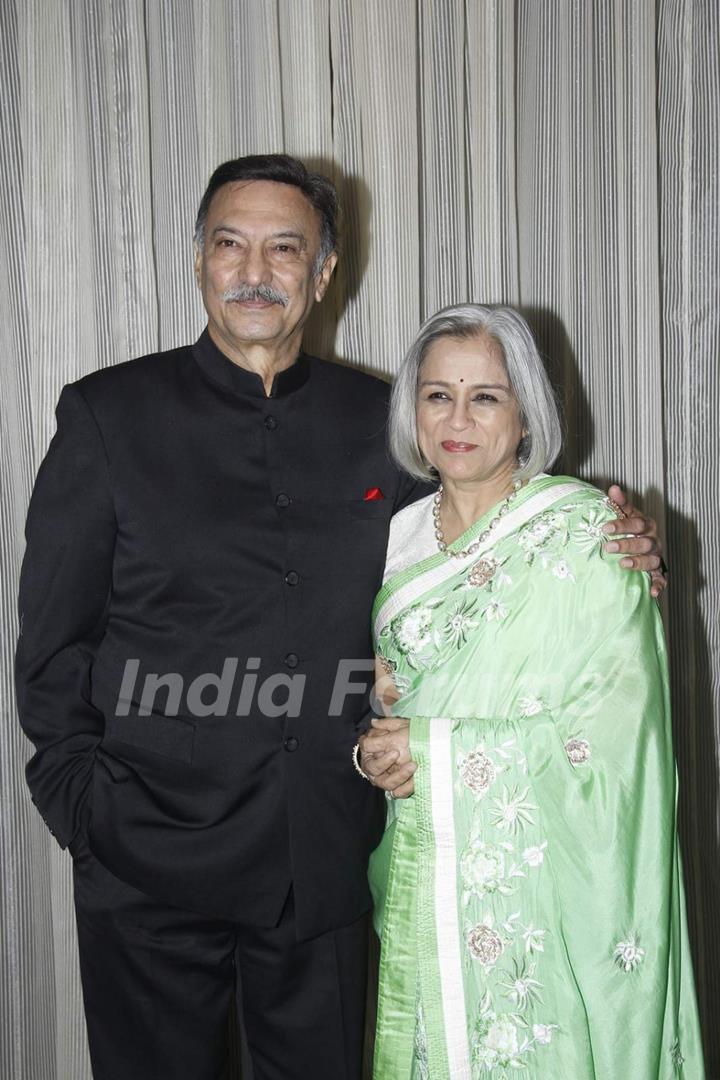 Suresh Oberoi with his wife at Vivek Oberoi's Charity Event