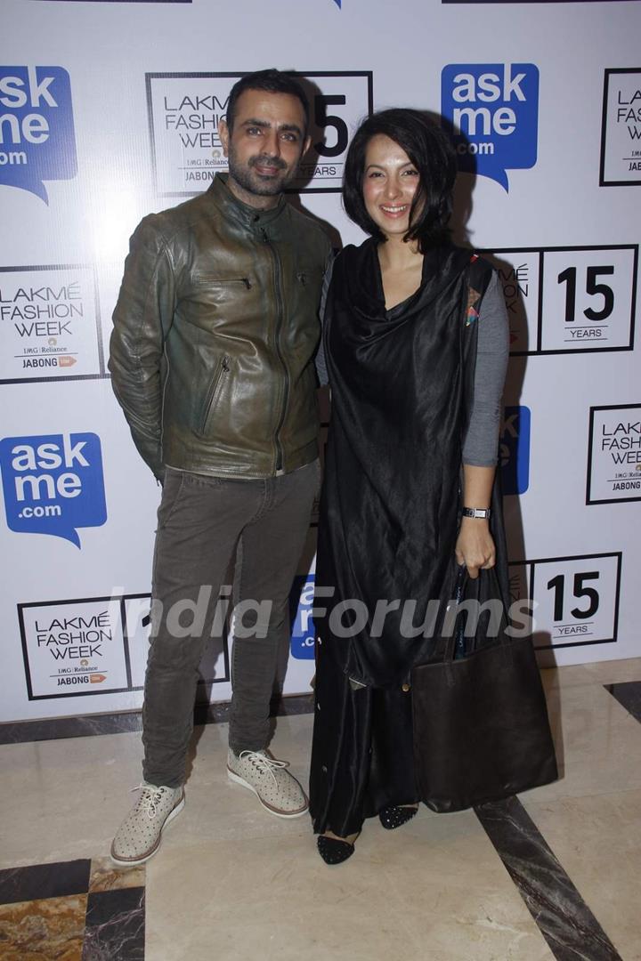 Mayank Anand and Shraddha Nigam at Lakme Fashion Week Day 5