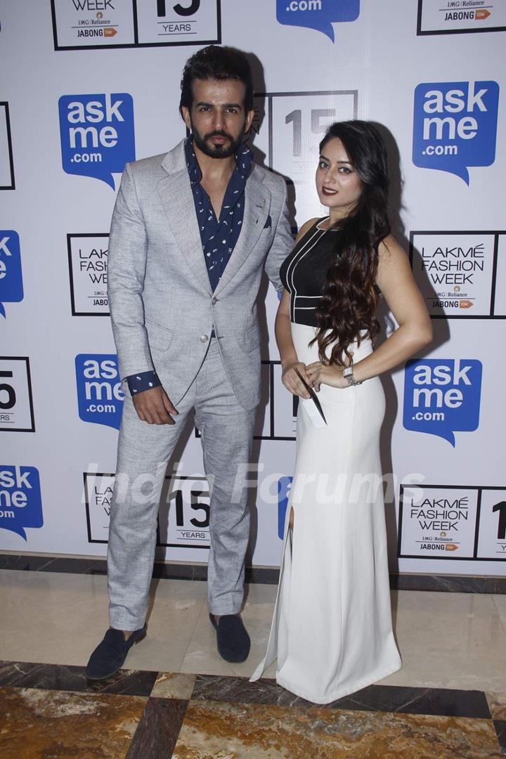 Jay Bhanushali and Mahhi Vij at Lakme Fashion Week Day 5