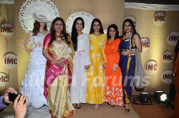 Padmini Kolhapure and Shraddha Kapoor at IMC Ladies Exhibition