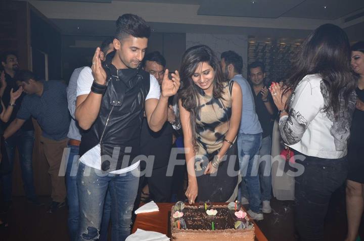 Sargun Mehta Cuts the Cake at Her Birthday Bash