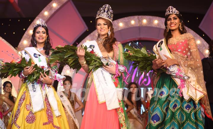 Shivani Govender, Stephanie Lohale and Apeksha Porwal at Finale of 24th Miss India Worldwide 2015