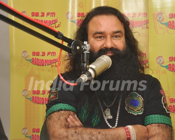 Gurmeet Ram Rahim Singh at Promotion of MSG 2 at Radio Mirchi