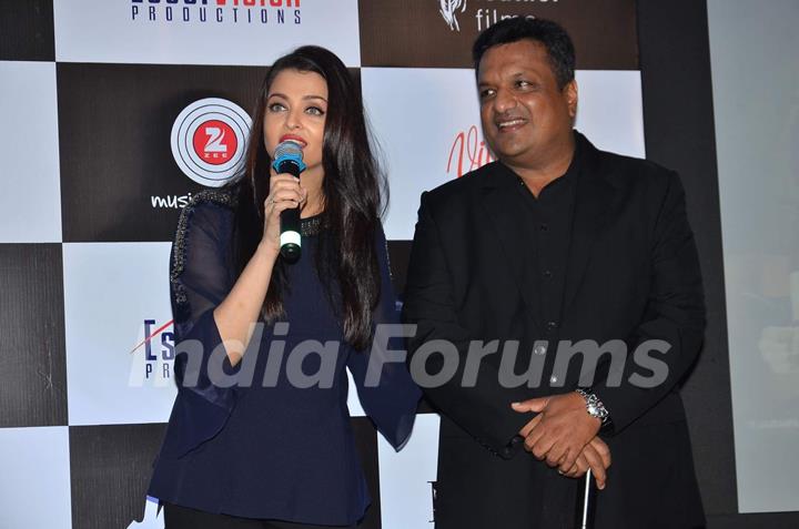 Aishwarya Rai Bachchan and Sanjay Gupta at Song Launch of Jazbaa