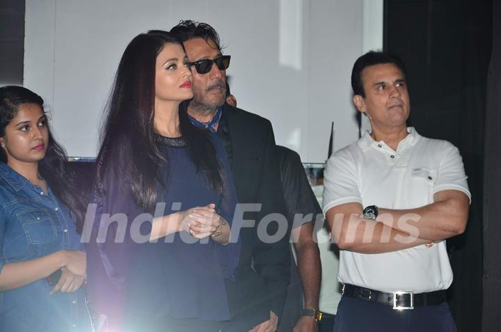 Aishwarya Rai and Jackie Watches the Song Video at Song Launch of Jazbaa