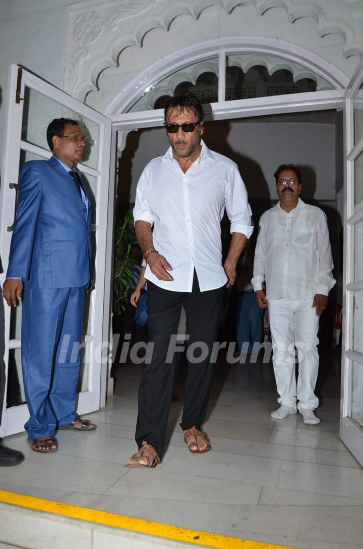 Jackie Shroff at Aadesh Shrivastava's Prayer Meet